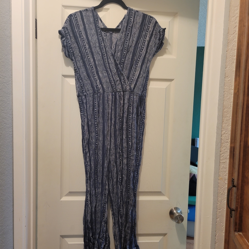 Striped Blue Jumpsuit